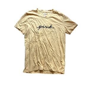 Pink by Victoria's Secret Yellow Comfy Sleep Shirt Women's Size Medium